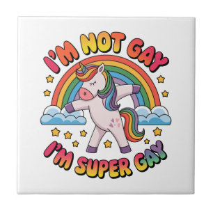 Homo Ik Ben Super Homo Sublimatie-60681 Tri-Blend Tegeltje