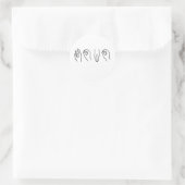 HOMO IN GEBARENTAAL - PNG.NL RONDE STICKER (Tas)