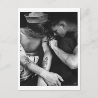  homo-interesses jager met tattoos briefkaart