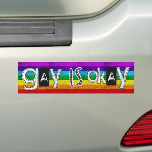 homo is oké bumpersticker (Op auto)