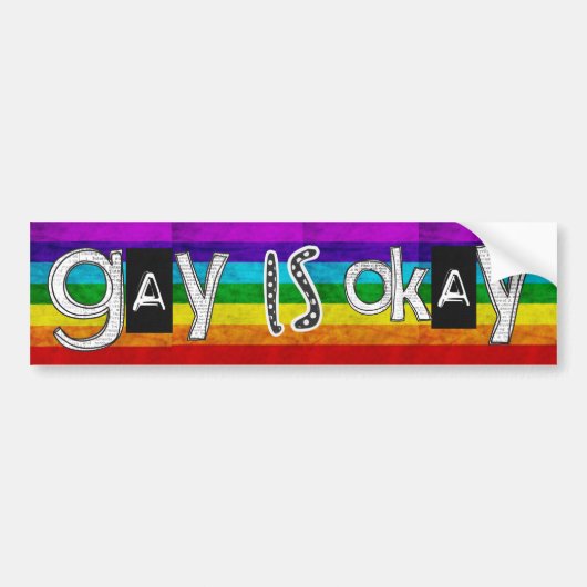 homo is oké bumpersticker (Voorkant)