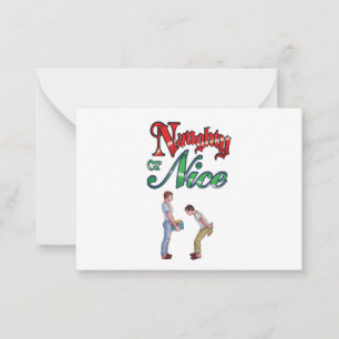 Homo kerst humor kaart notitiekaartje