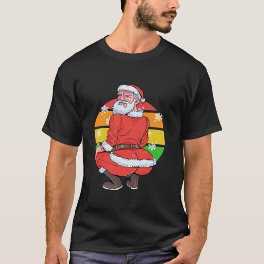 Homo Kerstman Baard LGBTQ Kerst Kerstmis Twerk T-shirt (Voorkant)