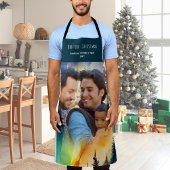 Homo Koppel Onze Eerste Kerstdag Foto Schort