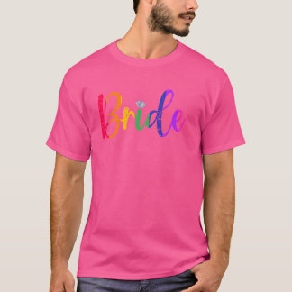 Homo Lesbisch LGBT Trouwfeest Bruid T-shirt vrijge