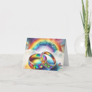 Homo, Lesbisch, LGBTQ Bruiloft Dank u briefkaarten