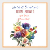 Homo/Lesbisch Regenboog Rozen Vrijgezellenfeest Raamsticker (Vel)