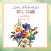 Homo/Lesbisch Regenboog Rozen Vrijgezellenfeest Raamsticker (Vel 3)