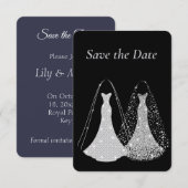 Homo lesbisch Save the date Kaart (Voorkant / Achterkant)