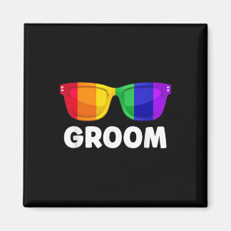 Homo Lesbische Bachelor Party Groom Wedding T-shir Magneet