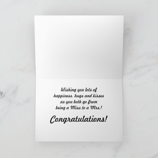 Homo lesbische bruiloft twee bruiden kaart (Binnen)