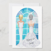 Homo lesbische bruiloft uitnodiging (Voorkant)