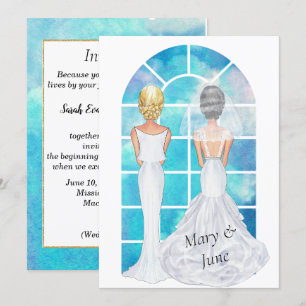 Homo lesbische bruiloft uitnodiging