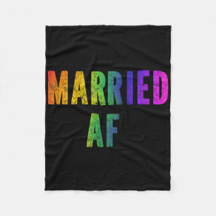 Homo lesbische LGBTQ koppels LGBT huwelijksfeest T Fleece Deken