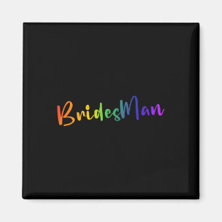 Homo Lesbische LHBT Wedding Party Bridesman T-shir Magneet