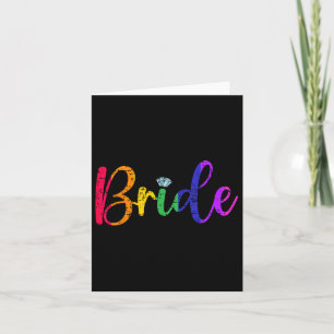 Homo Lesbische LHBT Wedding Party Bruid T-shirt Ba Kaart