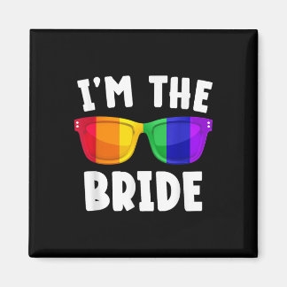 Homo Lesbische LHBT Wedding Party Bruid T-shirt Ba Magneet