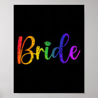 Homo Lesbische LHBT Wedding Party Bruid T-shirt Ba