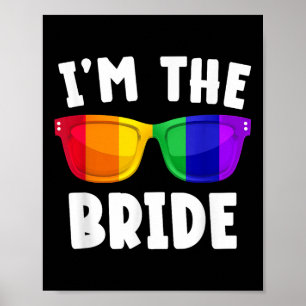 Homo Lesbische LHBT Wedding Party Bruid T-shirt Ba Poster