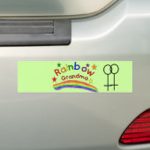 Homo Lesbische "Regenboog Oma" Bumpersticker (Op auto)