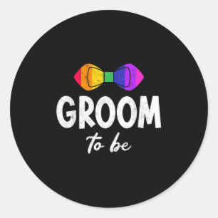 Homo Lesbische vrijgezellenfeest Bruidegom Wordt T Ronde Sticker