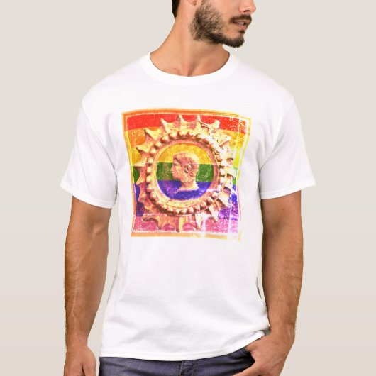 homo lgbetq regenboogpride t-shirt van de keizer v (Voorkant)
