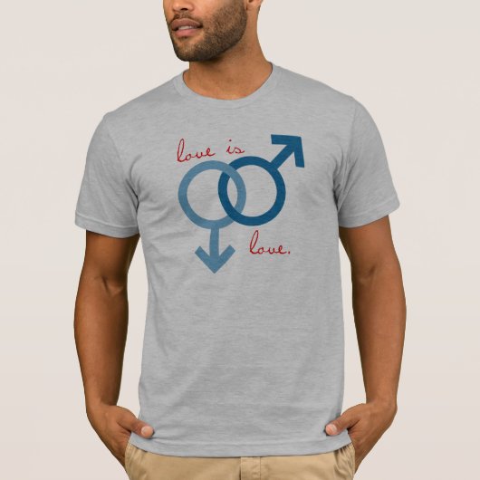 Homo-liefde (mannelijk) t-shirt (Voorkant)