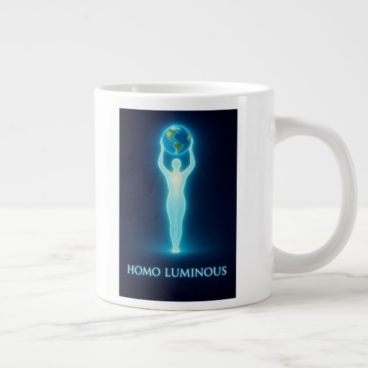 Homo Luminous The Light Bringer Morning Mug Jumbo Grote Koffiekop (Rechts)