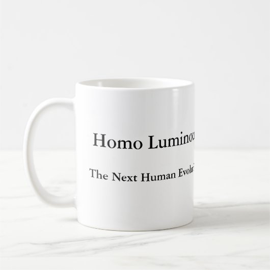 Homo Luminous The Next Human Evolution Mug 11 oz Koffiemok (Links)