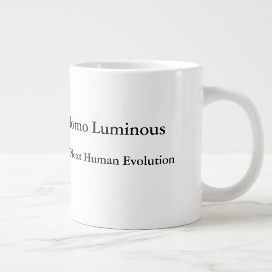 Homo Luminous The Next Human Evolution Mug Jumbo Grote Koffiekop (Rechts)