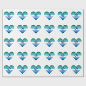 Homo Man Azure MLM Hart Cadeaupapier (Vlak)