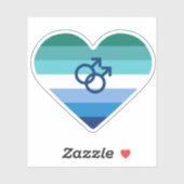 Homo Man Azure MLM Hart Sticker (Vel)
