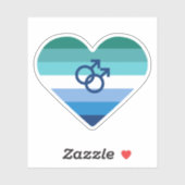 Homo Man Azure MLM Hart Sticker (Vel)