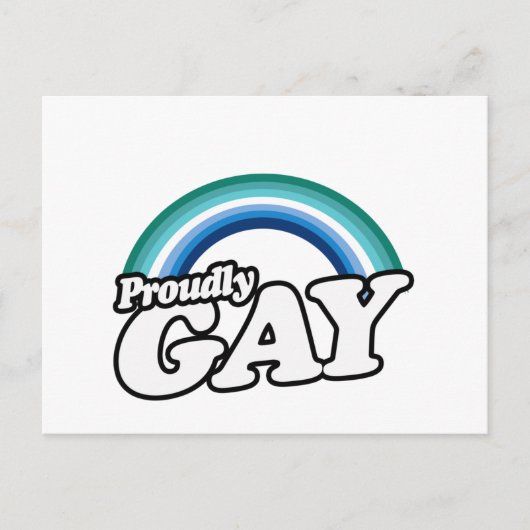 Homo man en trots briefkaart (Voorkant)