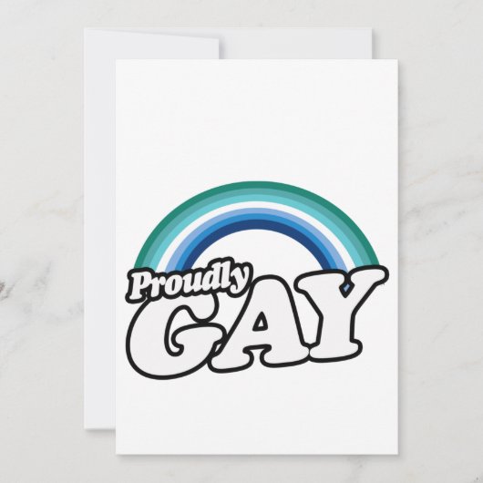Homo man en trots feestdagenkaart (Voorkant)