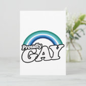 Homo man en trots feestdagenkaart (Staand voorkant)