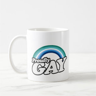 Homo man en trots koffiemok