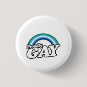 Homo man en trots ronde button 3,2 cm (Voorkant)
