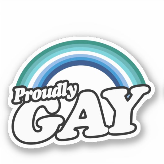 Homo man en trots sticker (Voorkant)