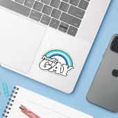 Homo man en trots sticker (Laptop met iPhone)
