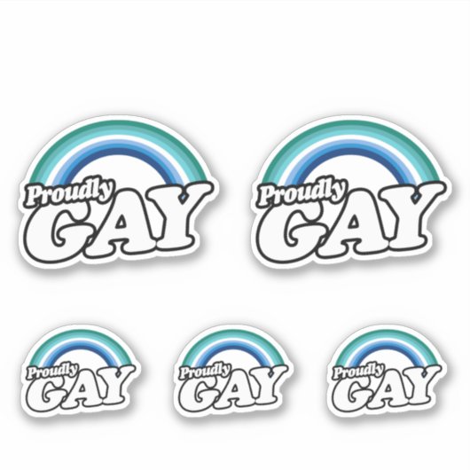 Homo man en trots sticker (Voorkant)