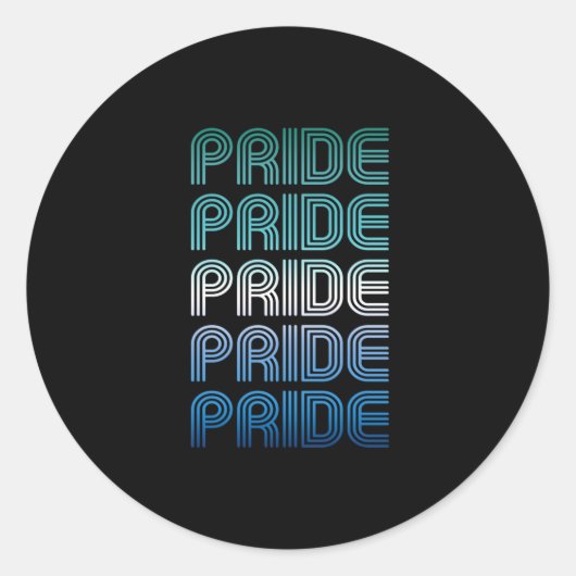 Homo Man Retro Pride Proud Ronde Sticker (Voorkant)