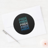 Homo Man Retro Pride Proud Ronde Sticker (Envelop)