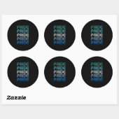 Homo Man Retro Pride Proud Ronde Sticker (Vel)