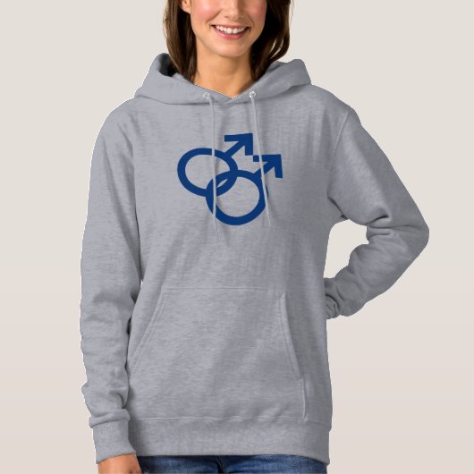 Homo mannelijk geslachts symbool hoodie (Voorkant)