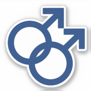 Homo mannelijk geslachts symbool sticker