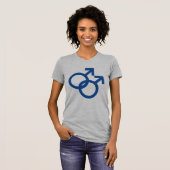 Homo mannelijk geslachts symbool t-shirt (Voorkant volledig)