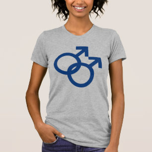 Homo mannelijk geslachts symbool t-shirt