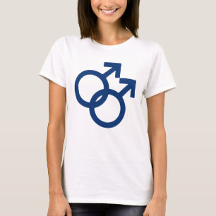 Homo mannelijk geslachts symbool t-shirt