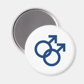 Homo mannelijk geslachtsymbool magneet (Voorkant / Achterkant)